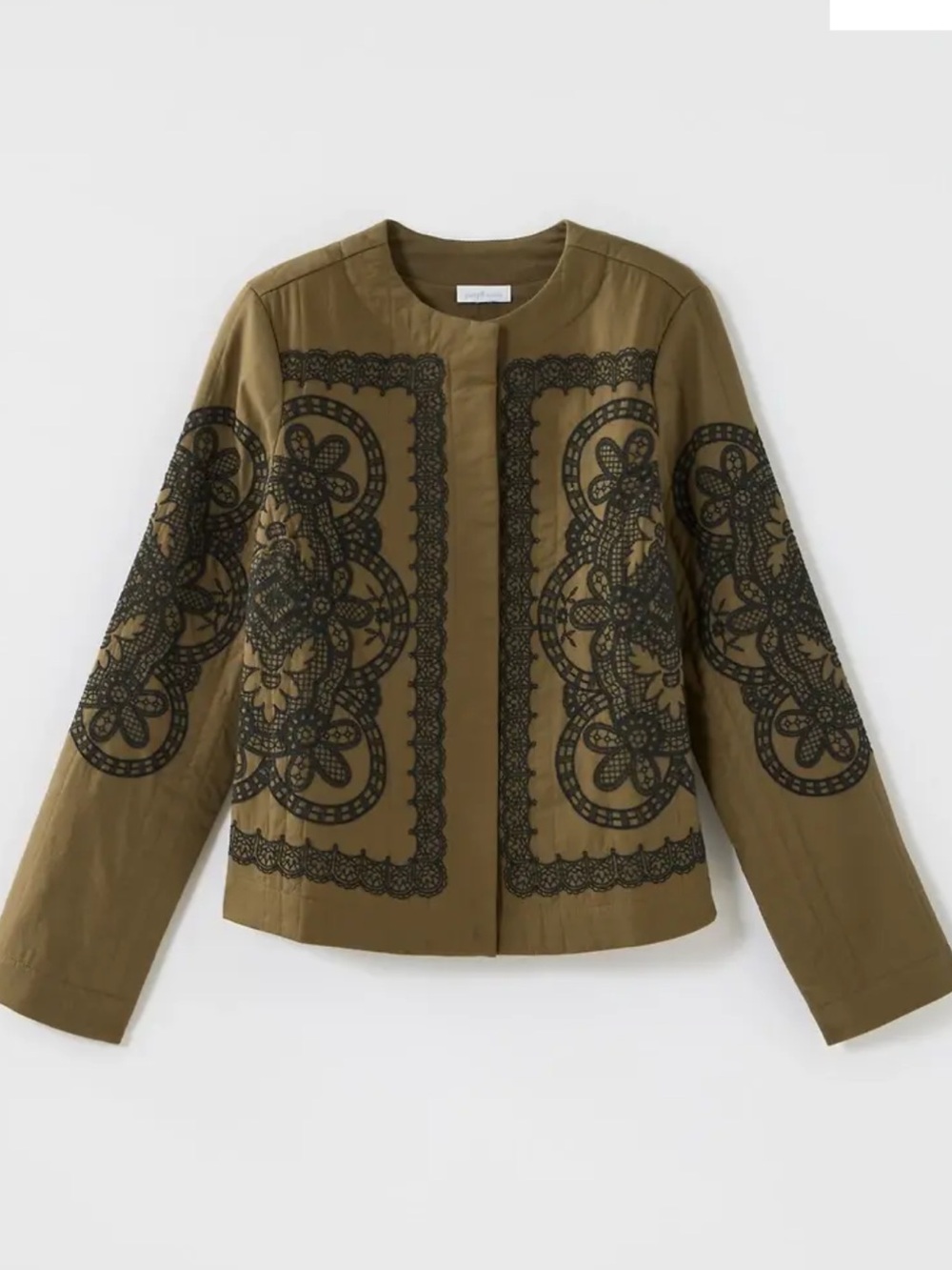 NWT J JILL Pure Jill Embroidered Snap-Front Jacket Sz XLT